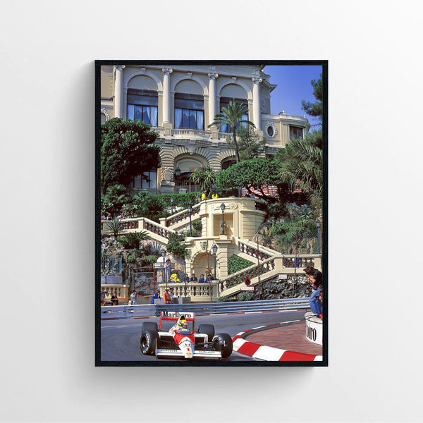 1980's Senna Monaco F1 Poster