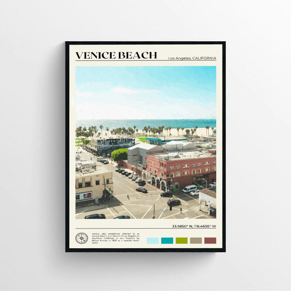 Venice Beach Artwork Canvas Poster