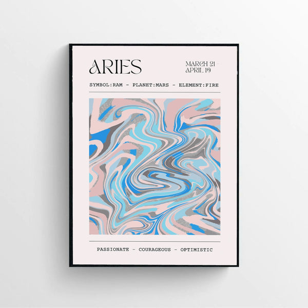 Framed Aries Print poster