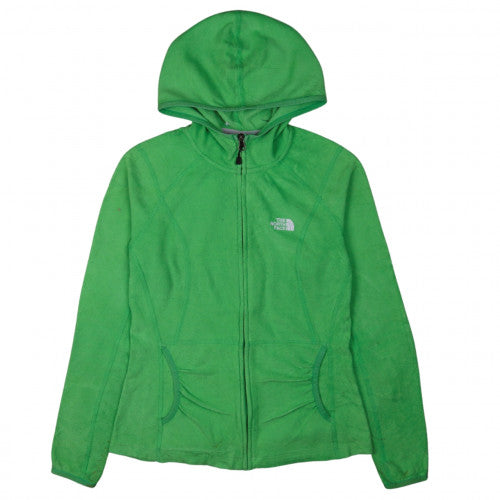 The North Face Green Fleece Hoodie Women’s Small Full Zip Embroidered Logo Jacket Top