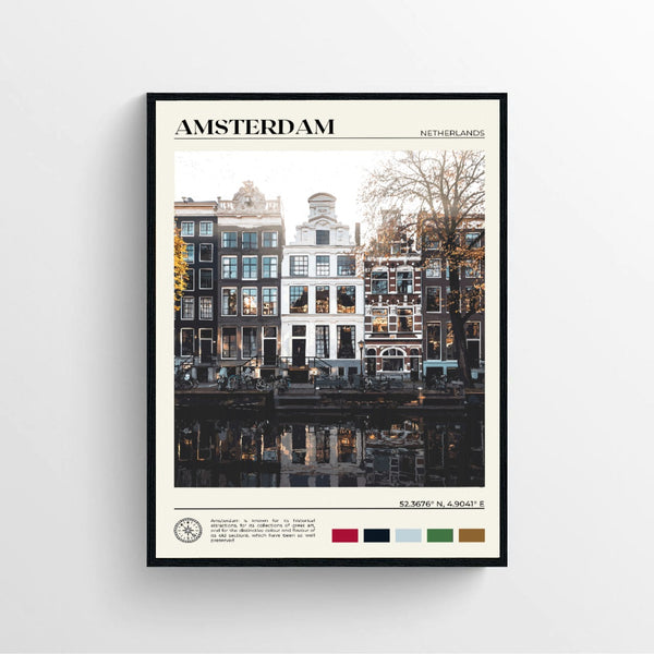 Amsterdam Print Vintage Poster