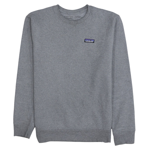Patagonia Grey Sweatshirt Men's Medium Embroidered Chest Logo Crewneck Pullover