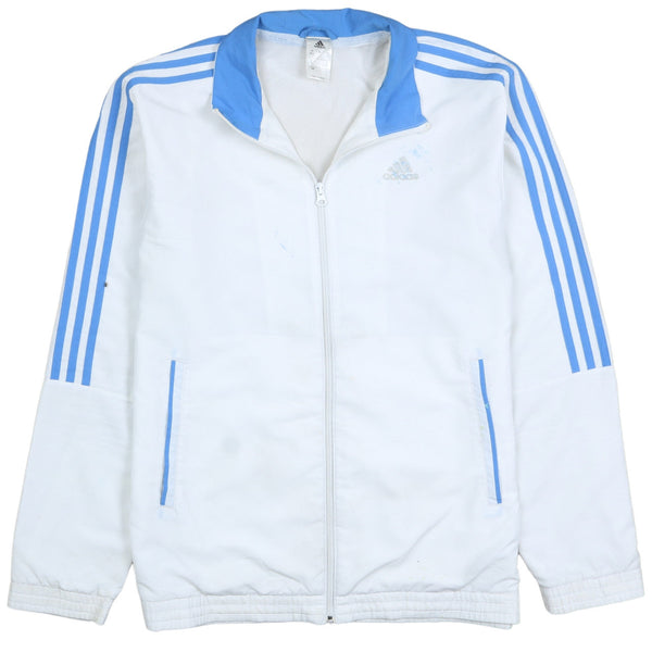 Adidas 90's Striped Sleeves Full Zip Up Windbreaker Medium (missing sizing label) White