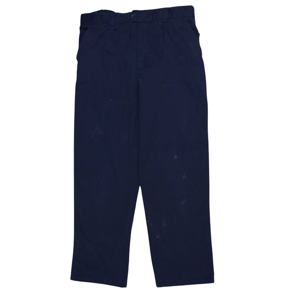 Dickies 90's Straight Leg Baggy Trousers / Pants 36 Navy Blue