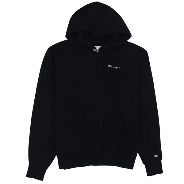 Champion 90's Sportswear Full Zip Up Hoodie XLarge Black