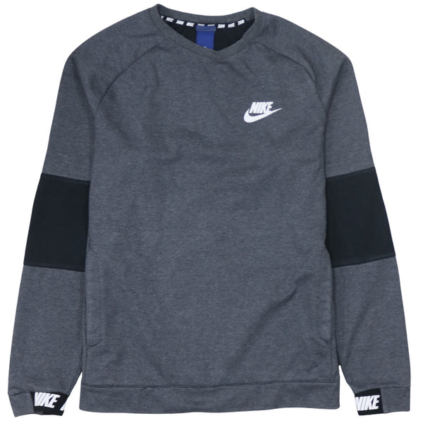 Nike 90's Swoosh Crew Neck Sweatshirt Medium Grey