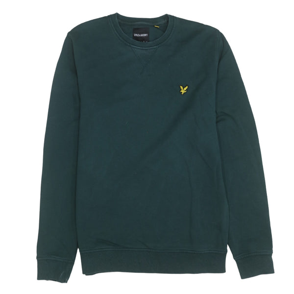 Lyle & Scott Dark Green Sweatshirt Women's Medium Embroidered Eagle Logo Crewneck Pullover