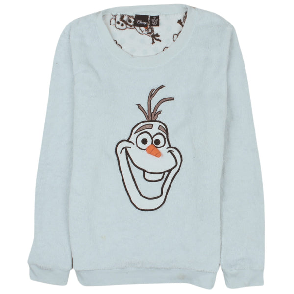 Disney 90's Frozen Crew Neck Fleece Jumper Small Blue