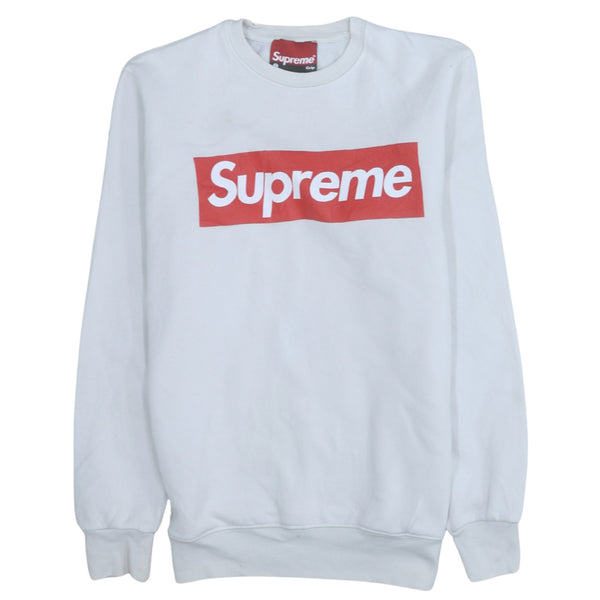Supreme White Box Logo Crewneck Sweatshirt – Size M