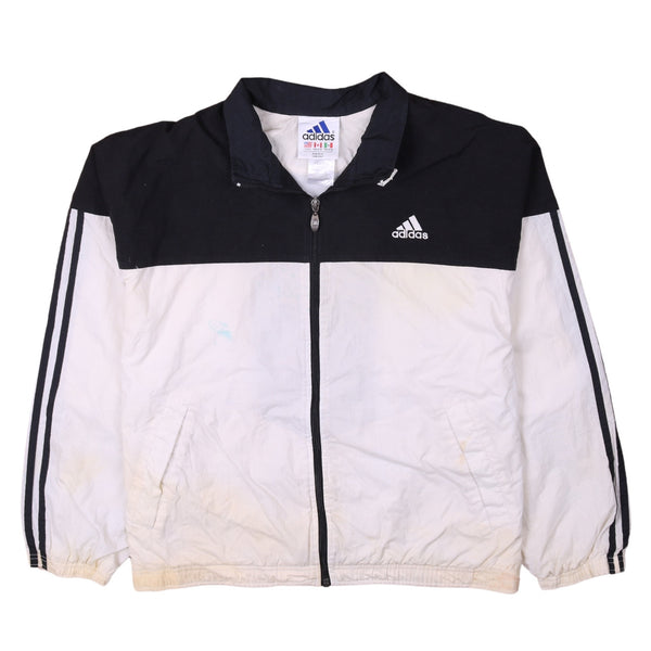 Adidas Vintage 90's Men's Windbreaker Jacket Large White Black