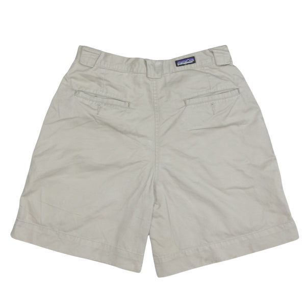 Patagonia 90's Drawstring Pockets Baggy Chino Shorts 28 Beige Cream