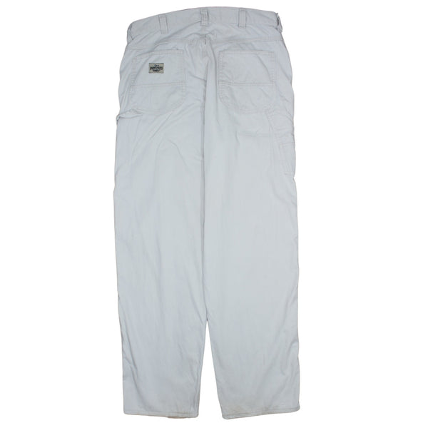 Lee 90's Drawstring Pockets Straight Leg Baggy Trousers / Pants 34 Grey