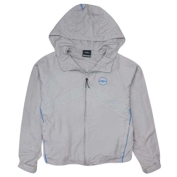 Umbro 90's Hooded Full Zip Up Windbreaker Medium Grey