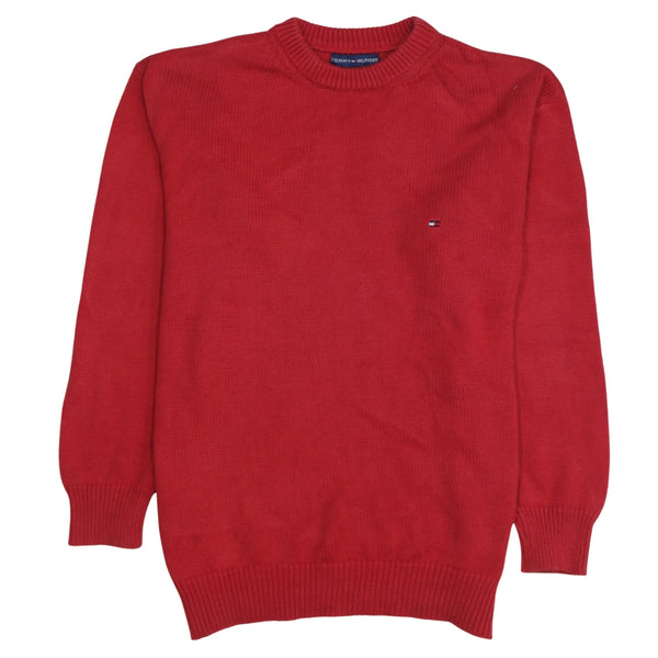 Tommy Hilfiger 90's Lightweight Crew Neck Sweatshirt Medium  Red