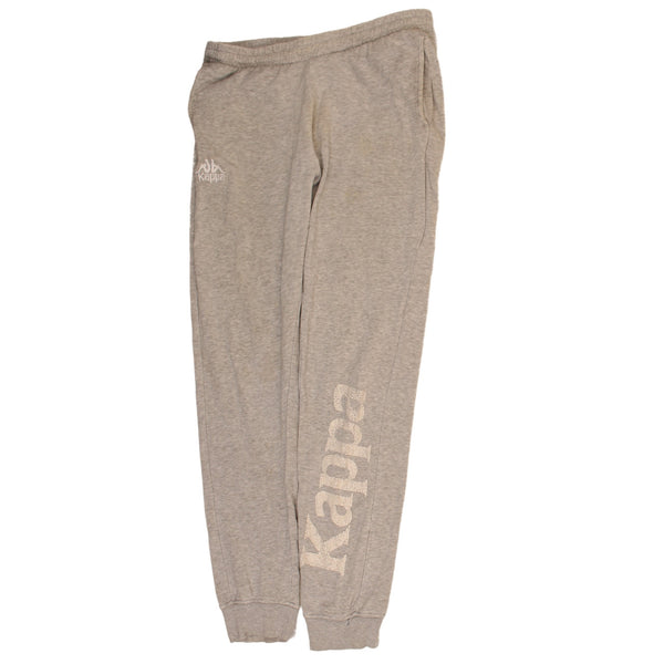 Kappa 90's Elasticated Waistband Drawstrings Joggers / Sweatpants Medium Grey