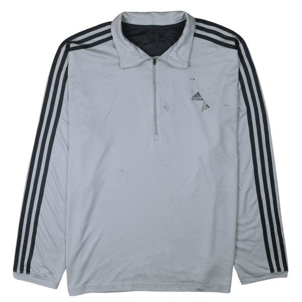 Adidas 90's Sportswear Quater Zip Sweatshirt XXLarge (missing sizing label) Grey