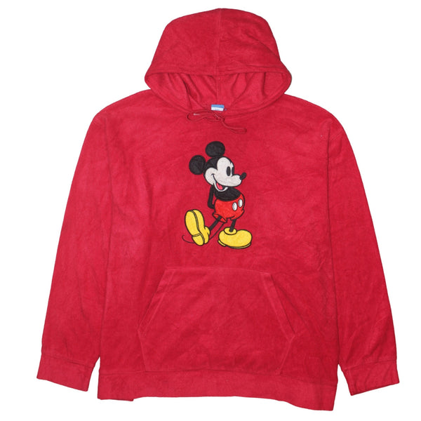 Disney 90's Mickey Mouse Pullover Fleece Jumper XXXLarge (3XL) Red