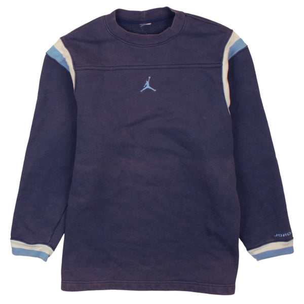 Jordan 90's Heavyweight Crew Neck Sweatshirt XLarge (missing sizing label) Navy Blue