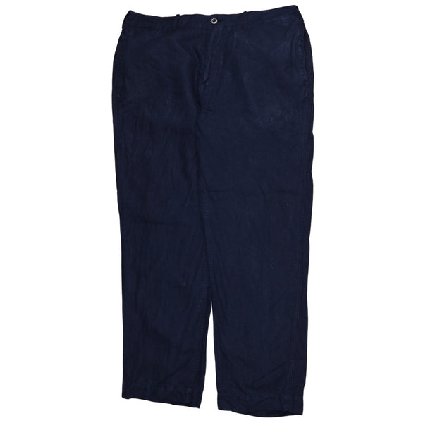 Polo Ralph Lauren 90's Straight Leg Baggy Trousers / Pants 38 Navy Blue