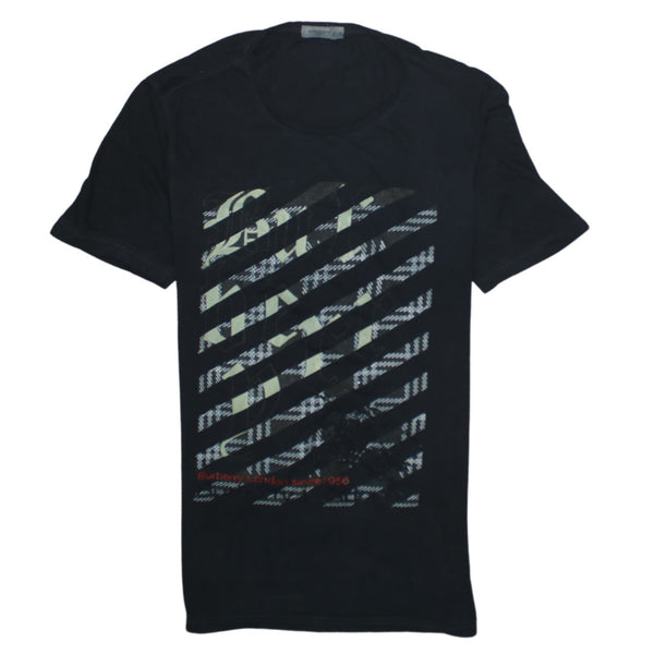 Burberry 90's Short Sleeves Round Neck T Shirt Large Black