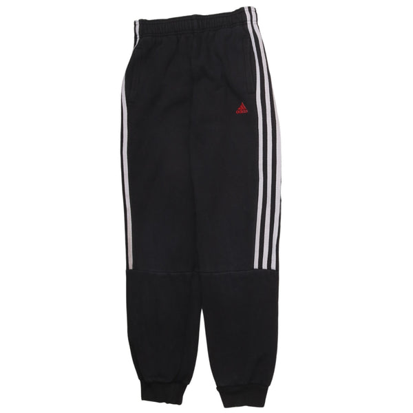 Adidas 90's Elasticated Waistband Drawstrings Joggers / Sweatpants Medium Black