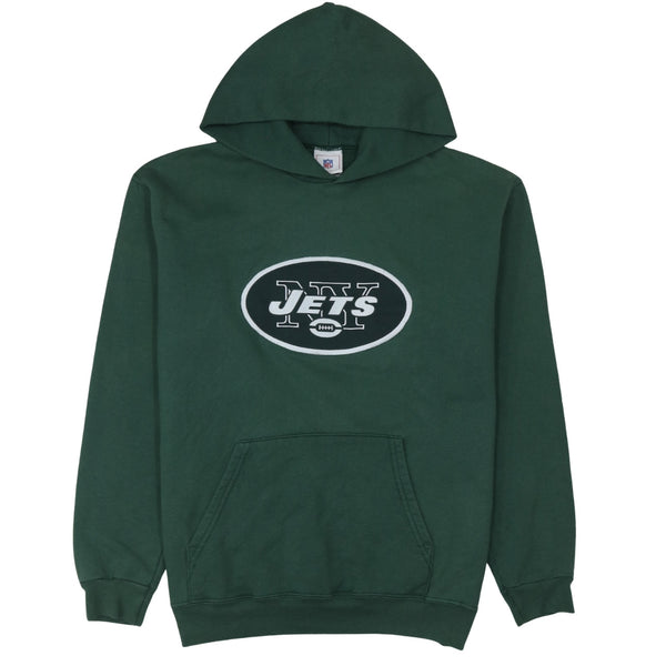 NFL Dark Green Hoodie Men’s Medium Printed New York Jets Logo Pullover Sweatshirt