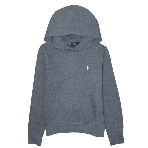 Polo Ralph Lauren Grey Hoodie Women’s Medium Embroidered Pony Logo Front Pocket Sweatshirt