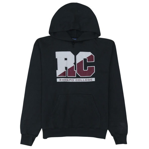 Champion Black Hoodie Women’s Medium RC Ramapo College Printed Logo Pullover Sweatshirt