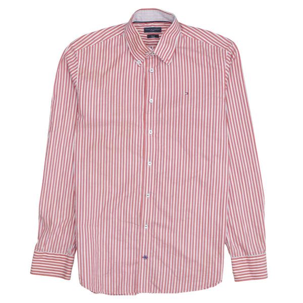 Tommy Hilfiger 90's Long Sleeve Button Up Shirt Medium  Red