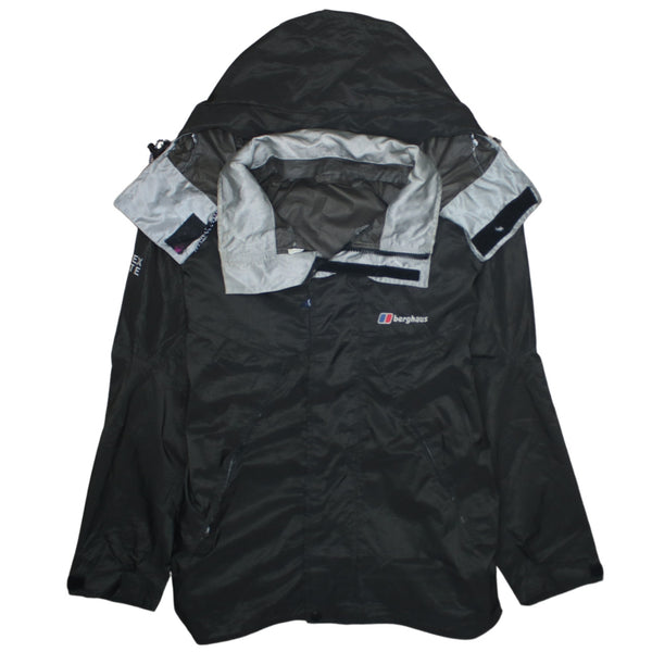 Berghaus 90's Hooded Full Zip Up Windbreaker Small  Black