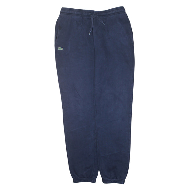 Lacoste Navy Blue Joggers Men’s Medium Embroidered Croc Logo Elastic Cuff Sweatpants