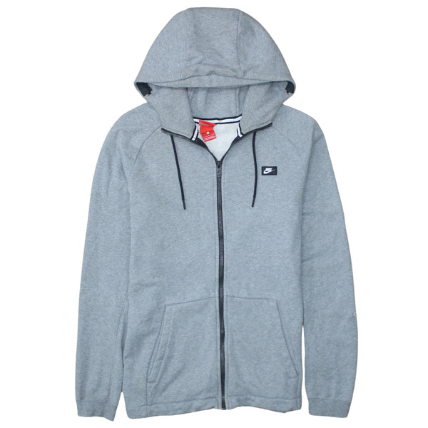 Nike 90's Swoosh Full Zip Up Hoodie Large Grey