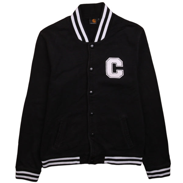 Carhartt 90's Lightweight Button Up Varsity Jacket Small Black