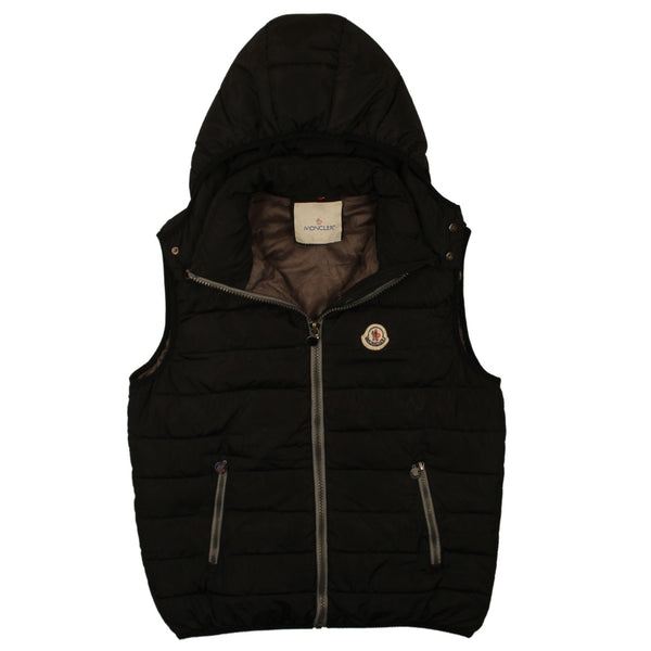 Moncler 90's Vest Sleeveless Full Zip Up Gilet Medium (missing sizing label) Black