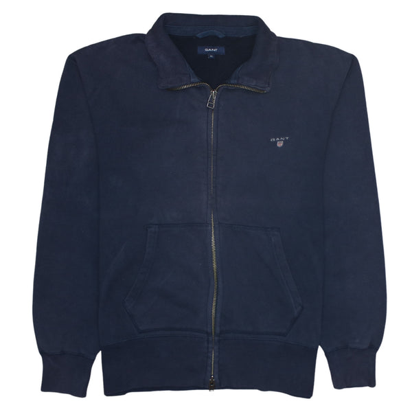 GANT 90's Lightweight Full Zip Up Sweatshirt XLarge Navy Blue