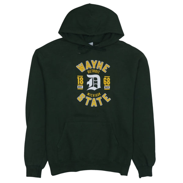 Champion 90's Wayne State Pullover Hoodie Large Green