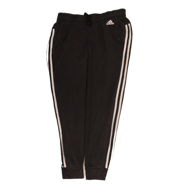 Adidas 90's Elasticated Waistband Drawstrings Joggers / Sweatpants Large Black