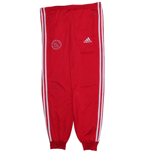 Adidas 90's Elasticated Waistband Drawstring Sportswear Joggers / Sweatpants Large Red