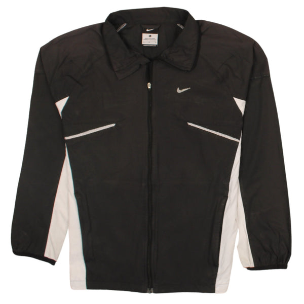 Nike 90's Swoosh Full Zip Up Windbreaker Large Black