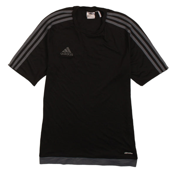 Adidas 90's Striped Sleeve Crew Neck T Shirt Small Black