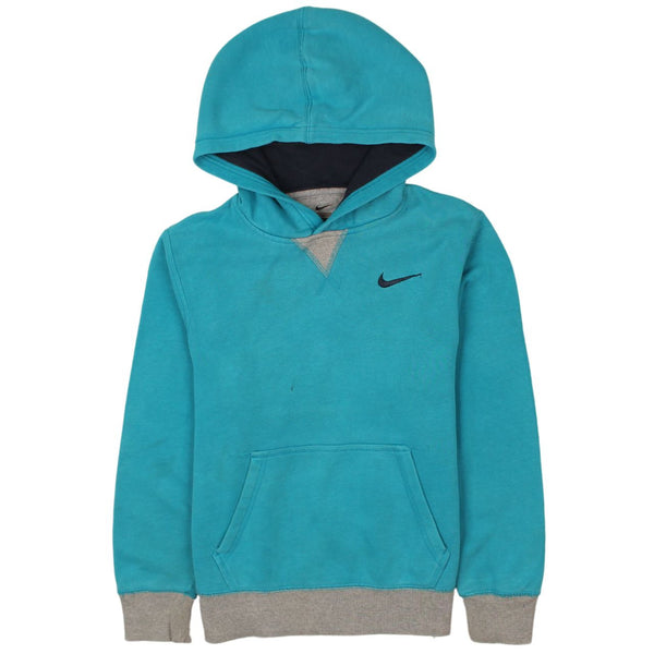 Nike 90's Swoosh Pullover Hoodie Medium Blue