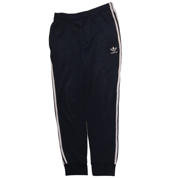 Adidas 90's Elasticated Waistband Drawstrings Joggers / Sweatpants Medium Navy Blue