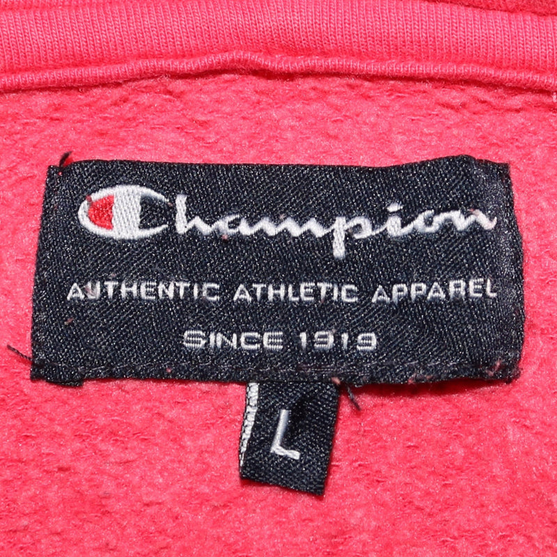 Champion 90's Sportswear Full Zip Up Hoodie Large Pink