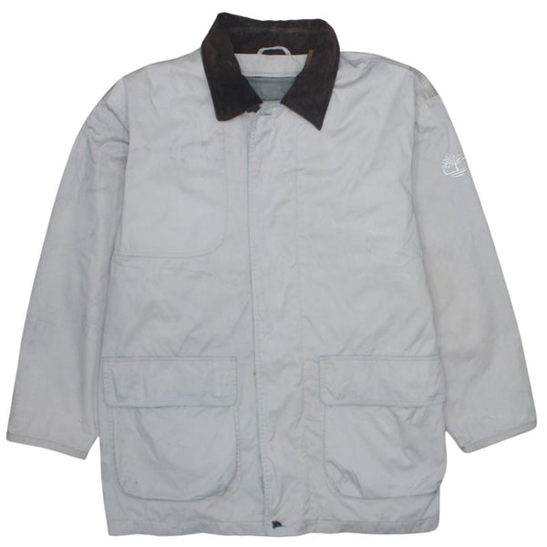 Timberland 90's Lightweight Full Zip Up Windbreaker Medium Grey