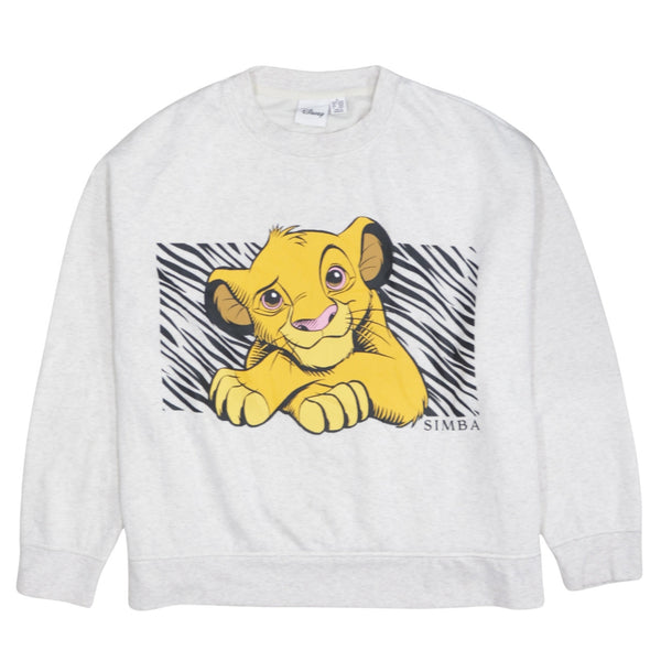 Disney 90's Lion King Crew Neck Sweatshirt XLarge Grey