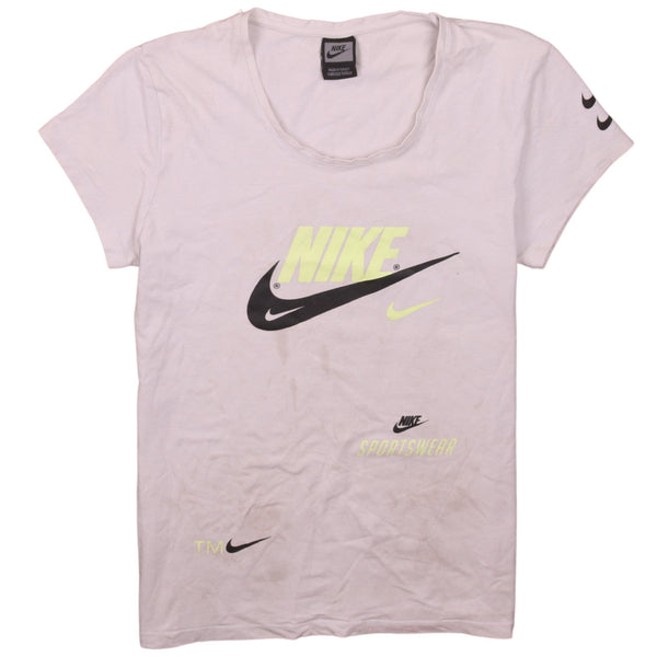 Nike 90's Center Middle Swoosh Short Sleeves T Shirt Small (missing sizing label) White