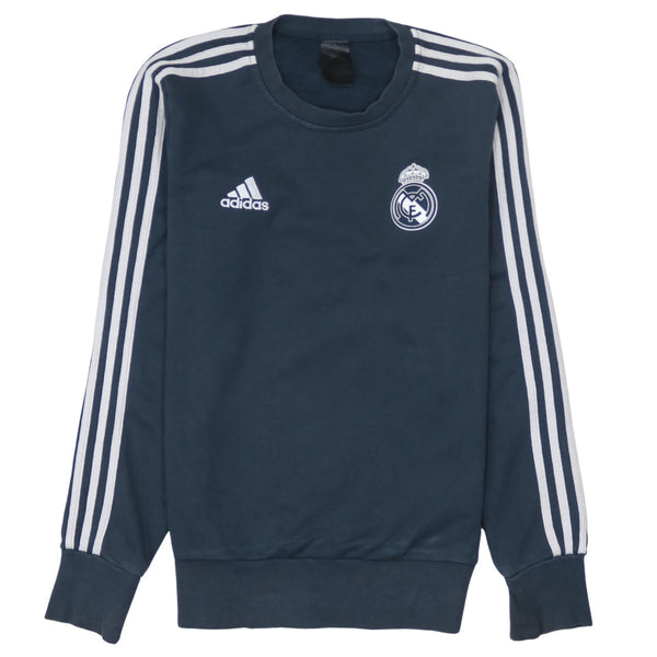 Adidas 90's Striped Sleeve Crew Neck Sweatshirt XSmall  Navy Blue