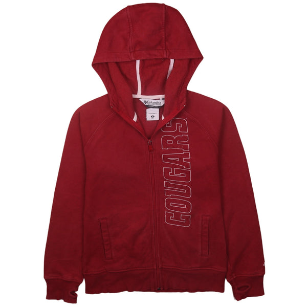 Columbia 90's Cougars Full Zip Up Hoodie Medium Red