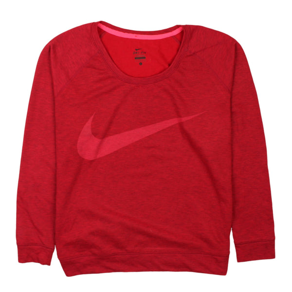 Nike 90's Center Middle Swoosh Crew Neck Sweatshirt Large Red