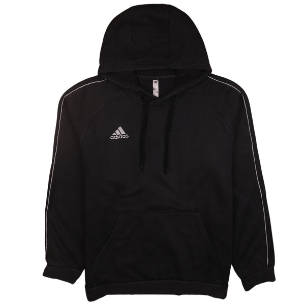 Adidas 90's Drawstring Pockets Pullover Hoodie XLarge Black